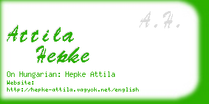 attila hepke business card